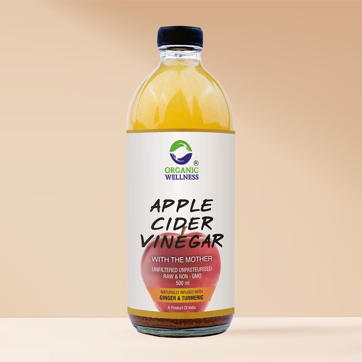 Apple Cider Vinegar 500 Ml | Unfiltered with Ginger and Turmeric Benefits